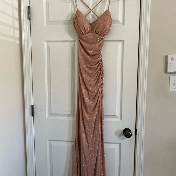 Windsor Dresses & Skirts - Windsor Glittery Rose Gold Evening Dress
